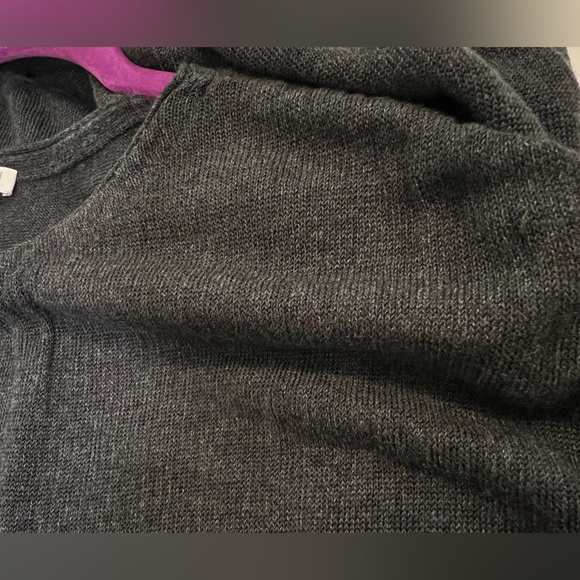 PureJill Linen-Rayon Blend Semi-Sheer Top Black LP - Picture 7 of 10